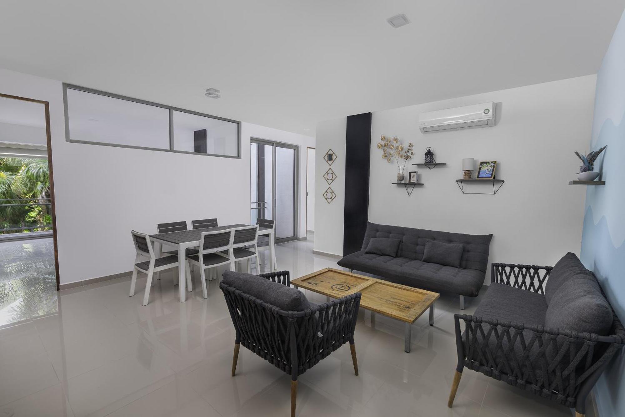 Angelina 28 Beachfront And Family Apartments - Modern And Relaxing Long Stays - 20 Min From Cancun Airport Puerto Morelos Zewnętrze zdjęcie