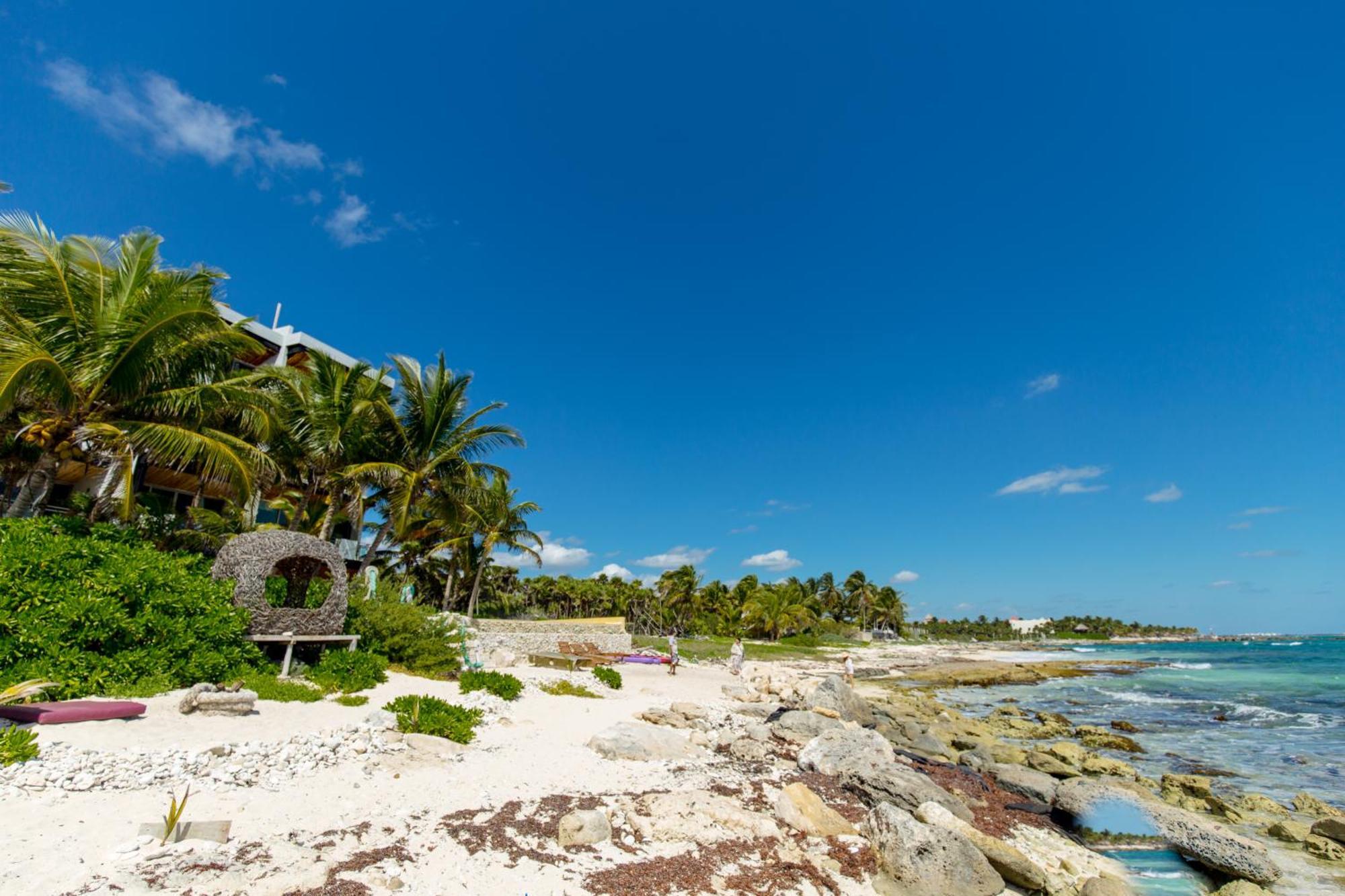 Angelina 28 Beachfront And Family Apartments - Modern And Relaxing Long Stays - 20 Min From Cancun Airport Puerto Morelos Zewnętrze zdjęcie